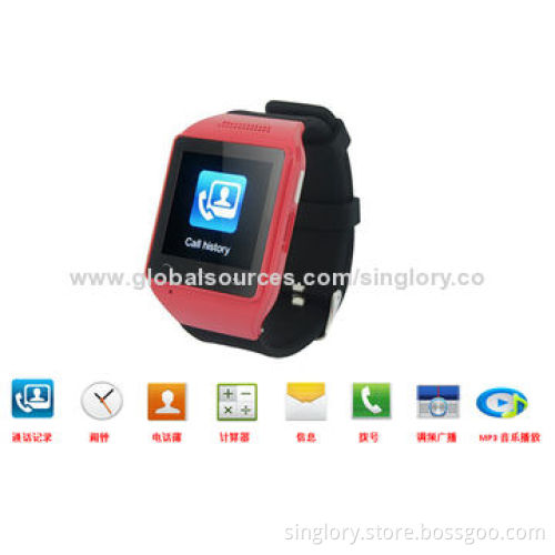GPS Watch tracker with heart beat rate monitor, pedometer, stopwatch, sync with smartphone